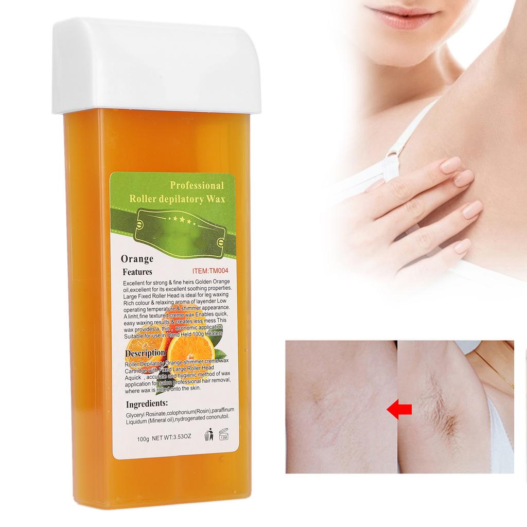 100g Professional Roller Depilatory Wax Home Hair Removal Large Area Body Hair Removal Wax Roller