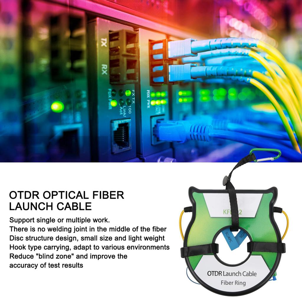 OTDR Optical  Launch Cable Singlemode 9/125um 500M OS2 SC/‑SC/ Connector Adapter OTDR Test Connector