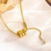 Niche Elegant Titanium Steel Necklace: Trendy European & American Style Collarbone Chain for Women