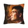 P-Peaky Blinders Tommy Shelby Pillowcase Printing Polyester Cushion Cover Gift Throw Pillow Case Cover Home Square 45*45Cm
