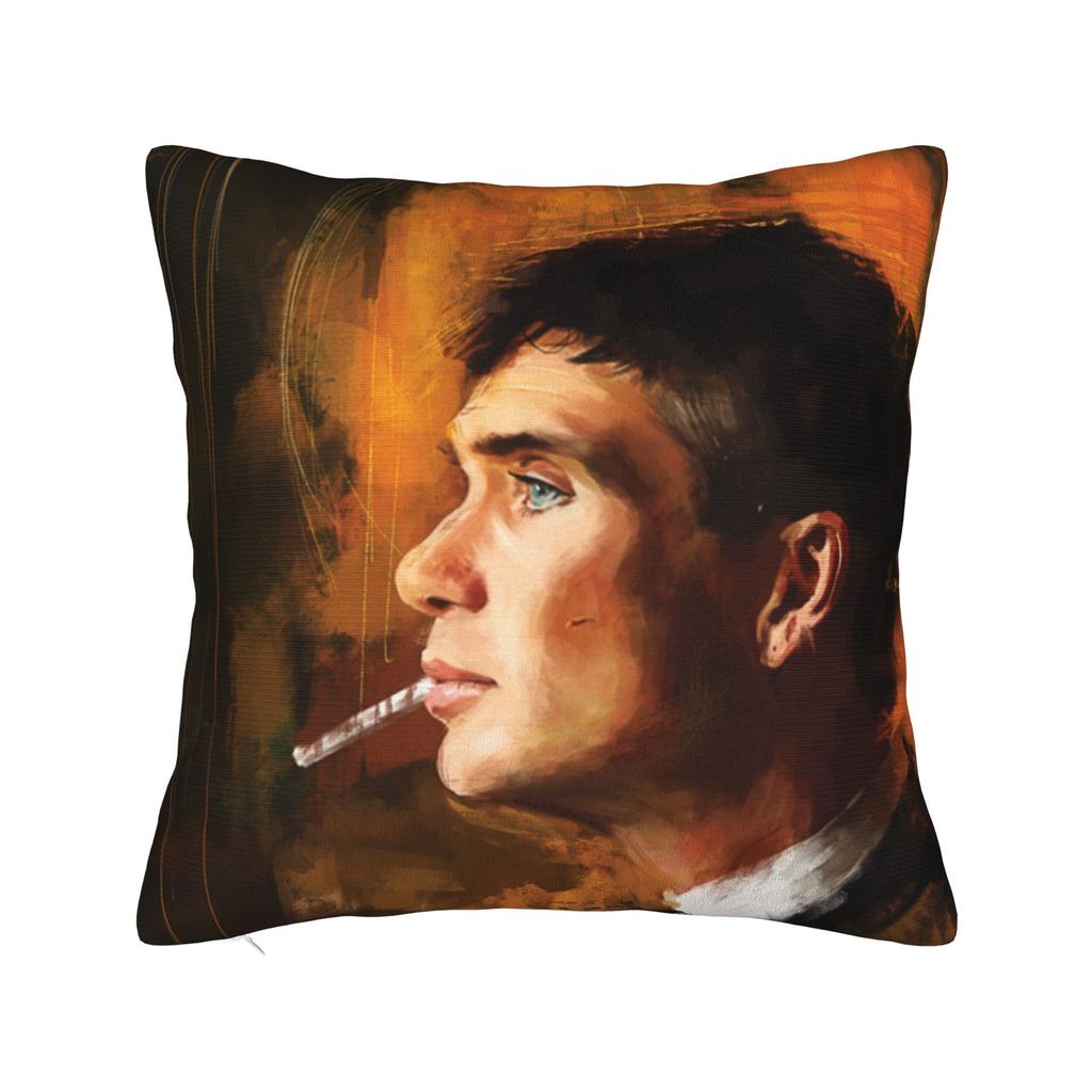P-Peaky Blinders Tommy Shelby Pillowcase Printing Polyester Cushion Cover Gift Throw Pillow Case Cover Home Square 45*45Cm