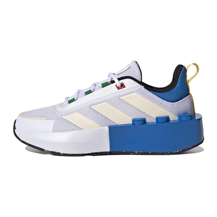 New Adidas Tech Runner  LEGO X  Big Kid 'White Shock Blue' HP5883