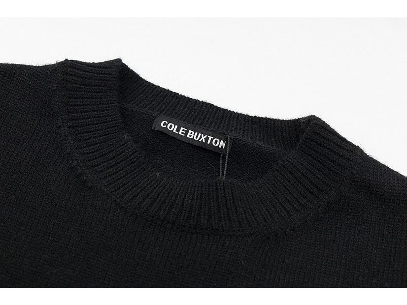 Cross-Border Cole Buxton Casual Retro Wool Sweater - Trendy American Style, Plus Size Men's Outerwear