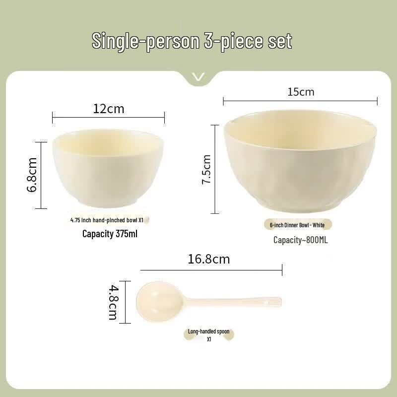 Ins Style Ceramic Dinnerware Set for One
