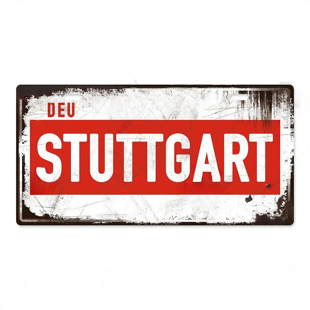FJ Decors Germany City Metal Tin Signs Licenses Plate Plaque Metal Vintage Bar Pub Club Home Wall Decor