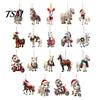 Fade-resistant Christmas Decorations Pony Ornament 2D Acrylic Hanging Decor for Car White Horse Design And Tree Cute Holiday Gift Kids Ornaments