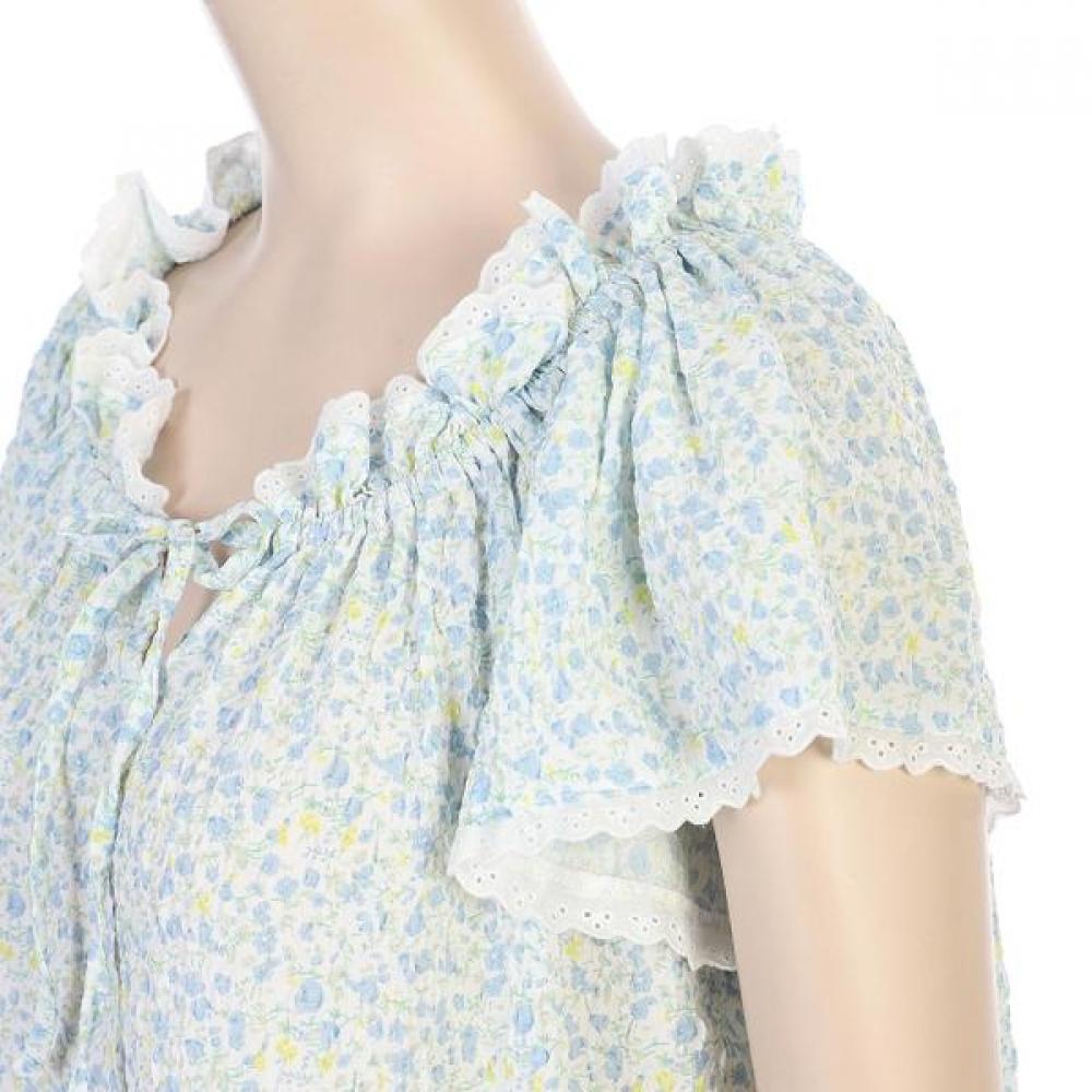 Barbara Women S Pleated Floral Homewear dreSS  Agw4626ll 
