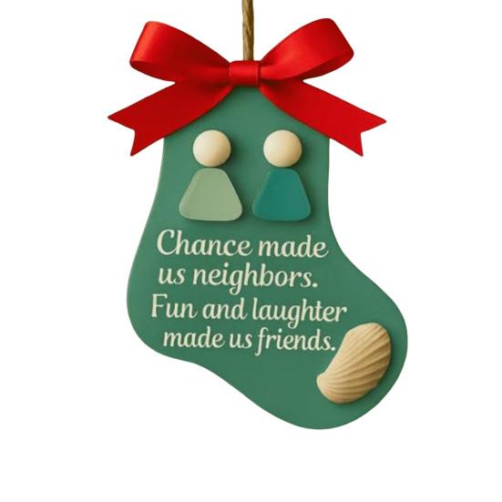 Strom/Ponožka Tvarované Mořské Sklo Přátelství Dekor Ručně Vyráběná Pobřežní Vánoční Závěsná Ozdoba na Vánoce Sváteční Domácí Dekorace