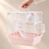 Small Animal Carrier Ventilated Portable Hamster Cage Easy to Clean for Short Trips Blue