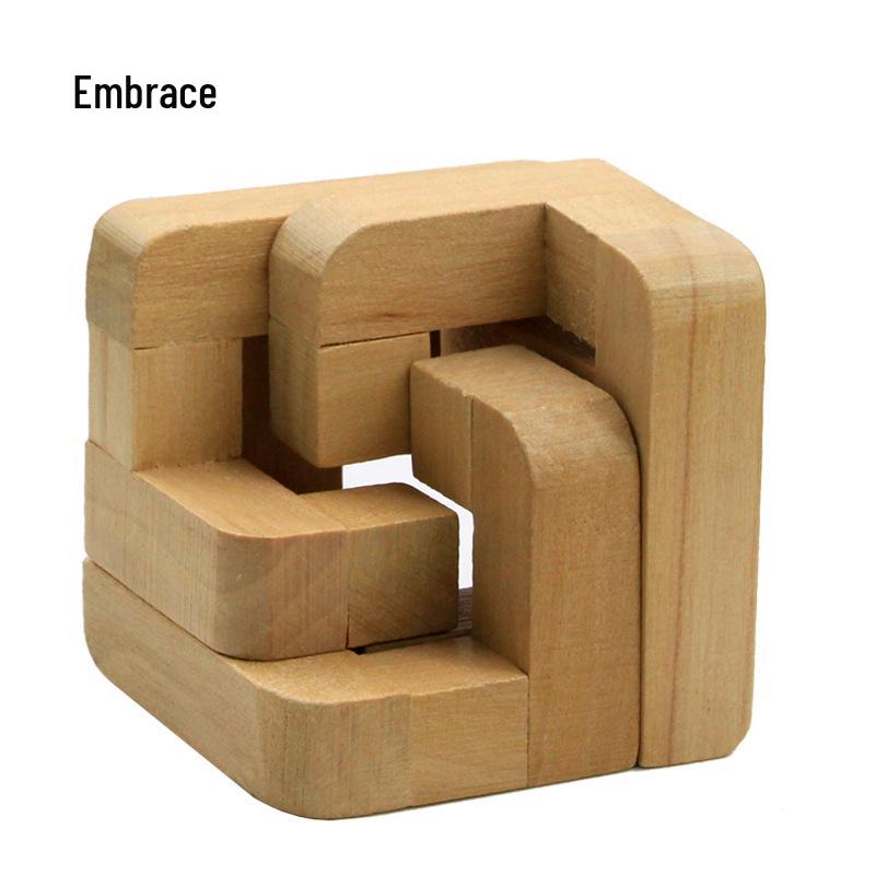 100-Piece Kongming Lock Wooden Puzzle Set for Kids and Adults