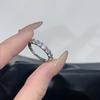 Cold Wind Advanced Opening Inlaid Square Flash Zirconium Ring Women'S Trendy Design Index Finger Ring