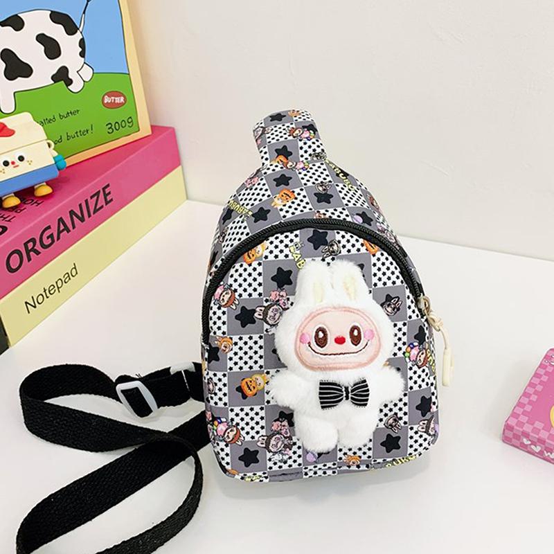 Kawaii Labubu Messenger Bag Kreslený Roztomilý Batoh pro Základní Školu The Monster Labubu Dárky pro Mateřskou Školu Dětská Taška přes Rameno