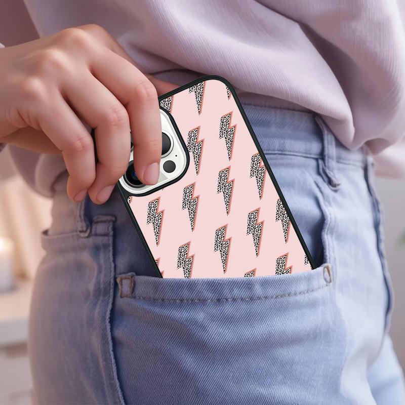preppy stars lightning pink Phone Case For iPhone 17 Air 15 16e 14 13 Pro Max Coque 12 11 Pro Max PLUS cover