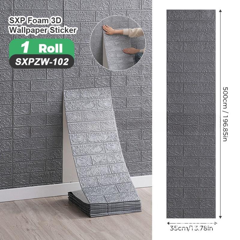 3D Wall Stickers Self Adhesive Wallpaper Panels Home Decor Living Room Bedroom House Decoration Bathroom Brick Wall Sticker