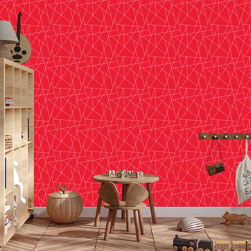 Wallpaper Geometric pattern red, subtle detail 50x1000
