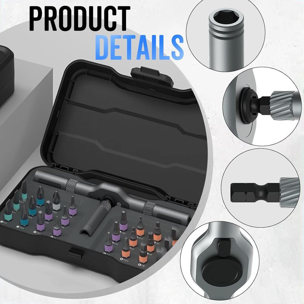 24 In 1 Multi Bit Magnetic Screwdriver Set Multifunctional Toolbox Household Wrench Screwdriver Tool Combination Kit