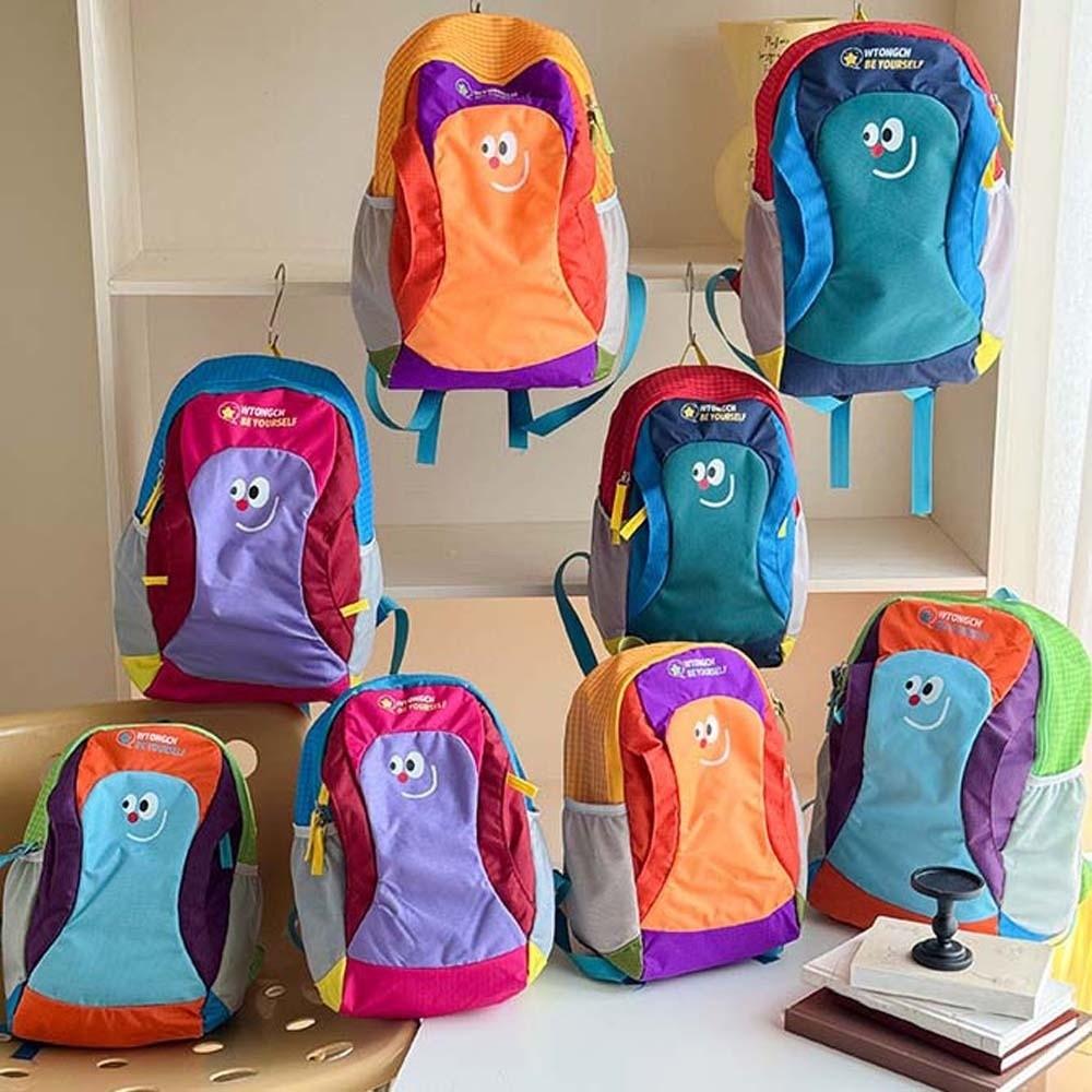Lightweight Kids Backpack Ergonomic Kindergarten Book Bag Colorblock Daypack Women / Men