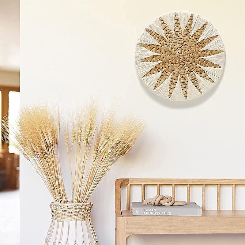 Wabi-Sabi Rattan Wall Hanging for Living Room, Bedroom, or Entryway