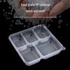 AVADEN 4-Compartment Degradable Disposable Lunch Box