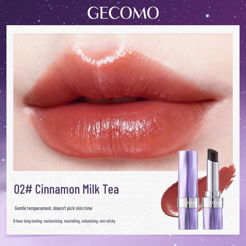 GECOMO Black Magic Matte Waterproof Lipstick - Highly Pigmented Autumn/Winter Velvet Long-Lasting Bean Paste Color.