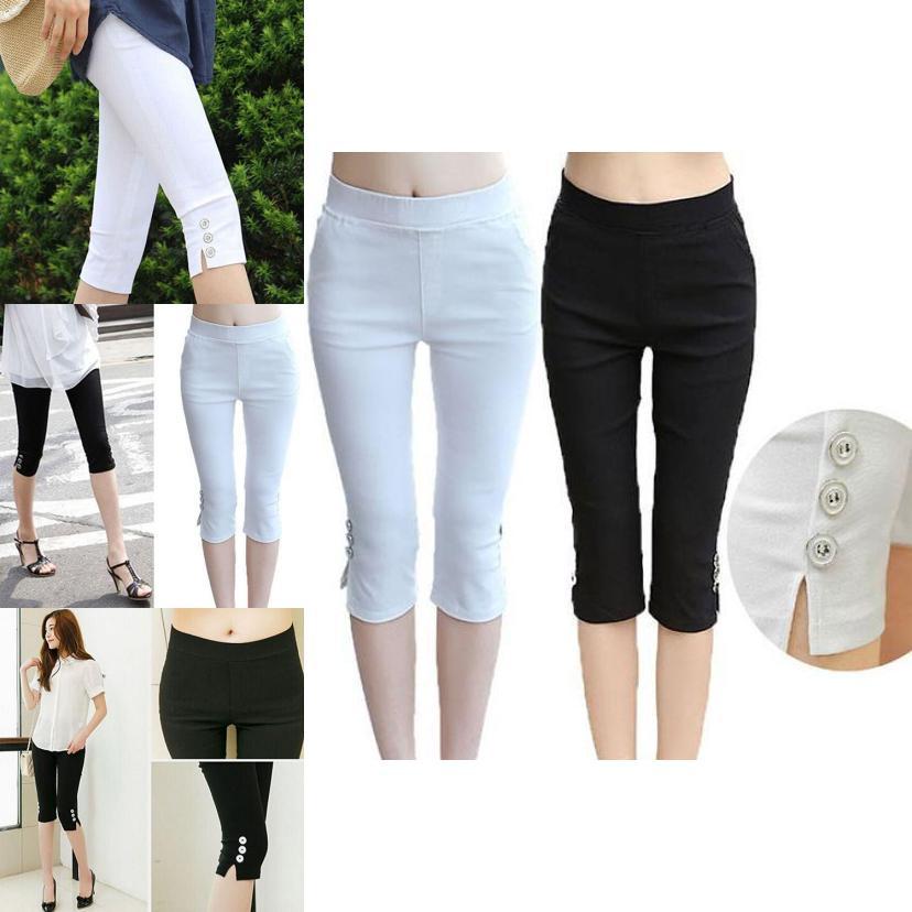 Women's Fashion Summer Sexy Soft Skinny Stretch Capri Jeggings For A Trendy Look