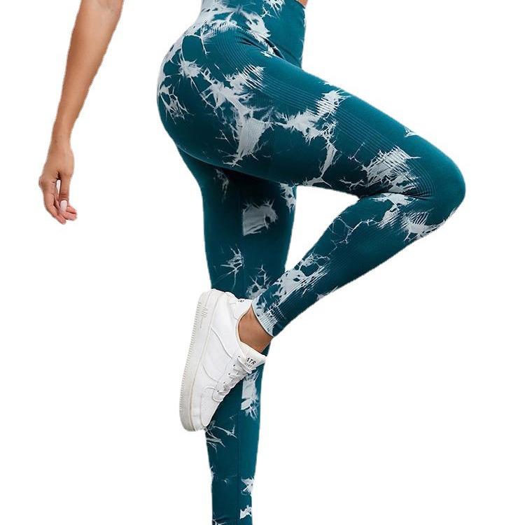Seamless Tie-Dye High Waist Yoga Leggings - Butt Lift & Tummy Control