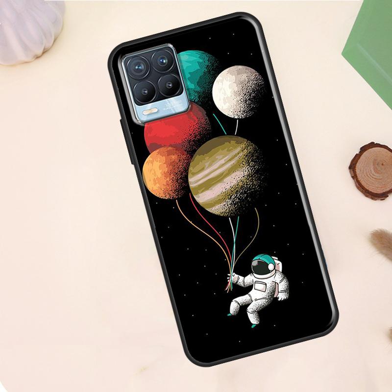 Astronaut Stars Space Planets Case For Realme C63 C61 C65 C67 C75 C55 C51 C53 C35 C71 11 12 13 14 15 Pro Plus GT6 GT7 Pro