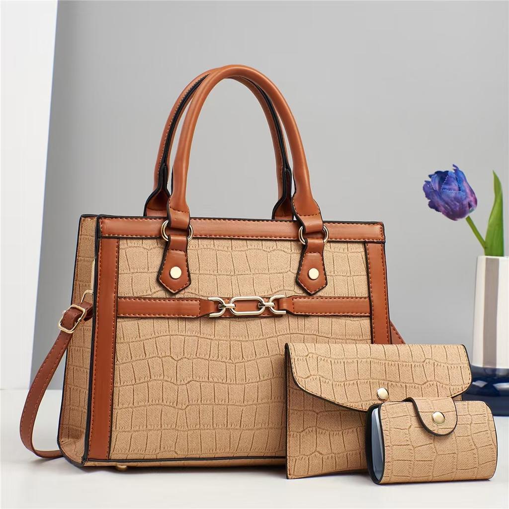 3pcs/set Women Totes with Wallets Large Capacity Handbags Fashion Trend Female Crossbody Shoulder Bags For Leisure Shopping