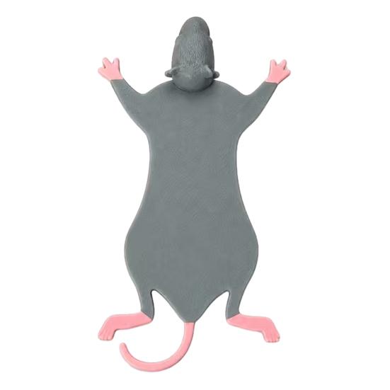 Eco Friendly Pla Bookmarks 3D Printed Funny Squished Mouse Bookmark, Cute Page Holder for Practical Reading Tools Book Lovers, Novelty