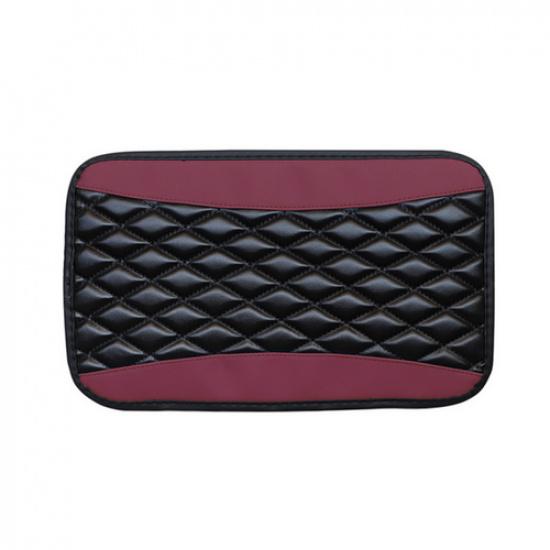 Center Console Box Cover Car Armrest Mat PU Leather Arm Support Rest Pad Mat 1PC