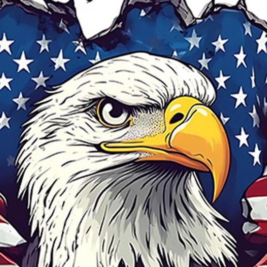 Yousheng American Bald Eagle Wall Decal Patriotic Eagle Crack Truck Decal Removable Waterproof Bumper Sticker for Cars Vehicles Trucks Laptops Windows