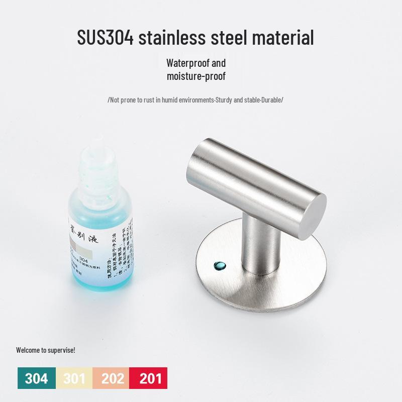 Traceless No-Punch Stainless Steel Over-the-Door Hook for Bedroom, Bathroom, or Wardrobe