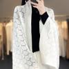 Skin-Friendly Wool Knit Hollow Shawl Scarf Cloak - Autumn/Winter Collection