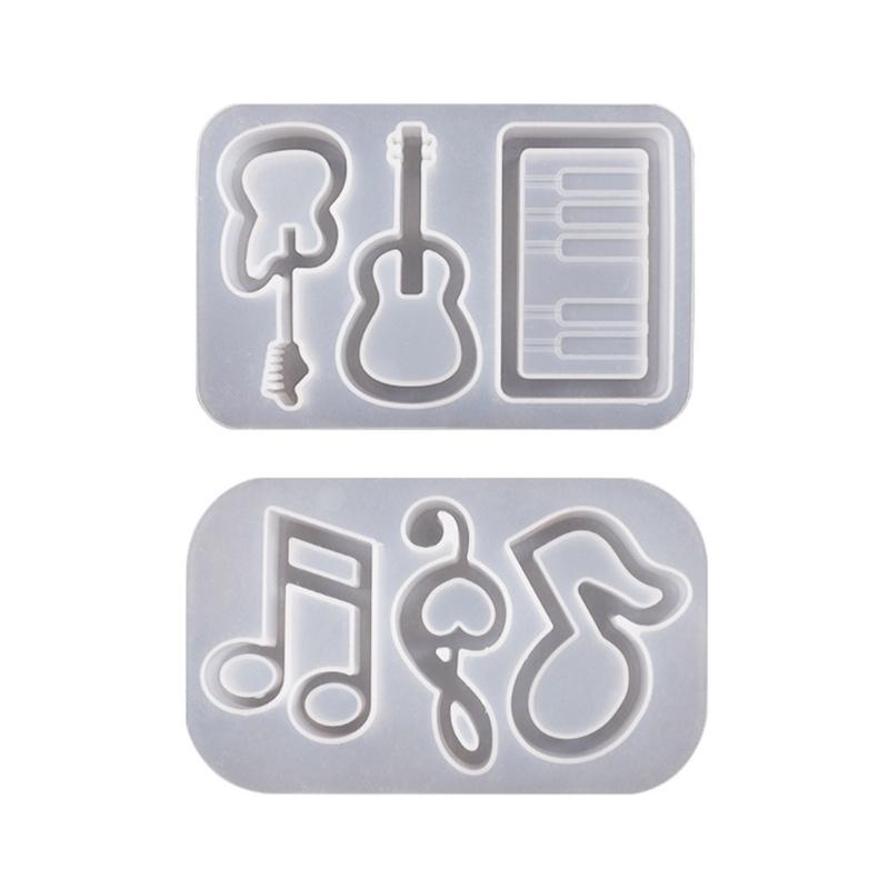 Instrument Note Quicksand Silicone Mold Resin Shaker Mold DIY Pendant Keychain Jewelry Making Tools DIY Craft Supplies