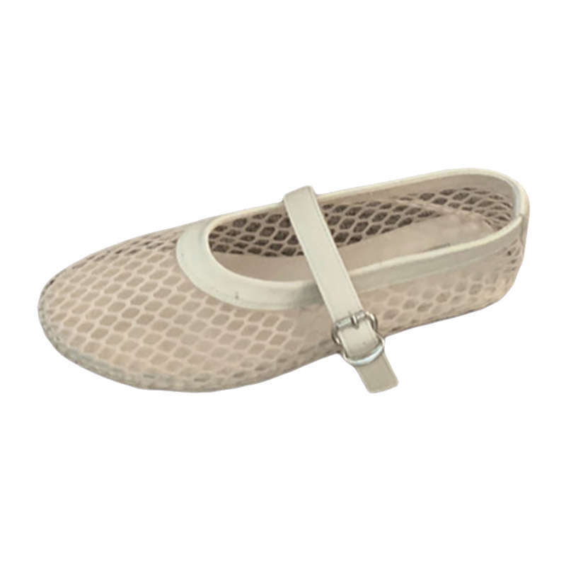 Ballet shoes women's flats sandals women's mesh shoes 2025 summer new hollow Mary Jane single shoes fishing net shoes