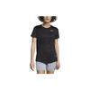 Nike Schnelltrocknendes Logo Rundhals-Pullover Kurzarm-T-Shirt Damen Tops Schwarz AQ3210-010