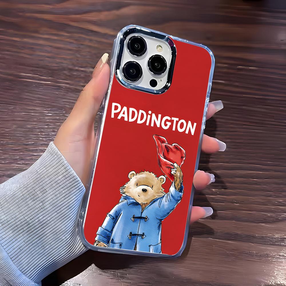 Cute P-Paddingtons Bear Phone Case For IPhone 17 Pro Max 16 15 14 Pro Max IPhone 13 Pro Max 11 Plus Transparent Cover