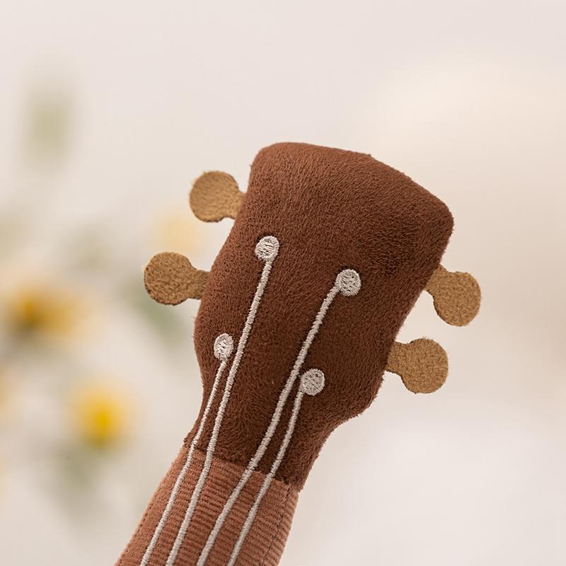 Cute Amuseables Ukulele Plush Toy Kawaii Stuffed Ukulele Doll With Smiling Face Lovely Plushies Soft Musical Instrument
