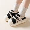 Velcro cotton shoes women's winter velvet warm thick-soled casual outer wear bag and cotton slippers