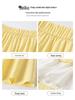 Women's Yellow High-Waist Ice Silk Pleated Long Skirt - Summer A-Line Slimming Design