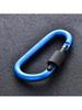 An outdoor hanging buckle backpack buckle, aluminum alloy backpack buckle, thickened size 8 with lock, D-type quick hanging nut