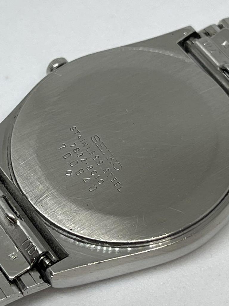 [USED] Vintage Seiko Watch 7832-8010 Quartz Date Display Battery