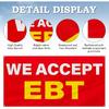 ASUNO 2 Pack 36 x 72 Inch We Accept EBT Banner with Grommets Weatherproof Advertising Polyester Reble Flag for Store Business Office Industrial Yard