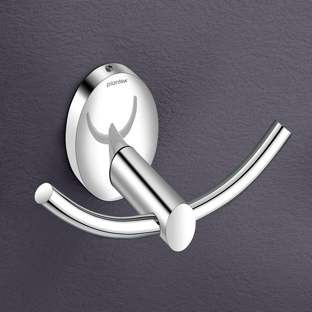 Grade Stainless Steel Bathroom Hooks for Hanging Towels and Clothes In Washroom/Bathroom Accessories - Oreva (Chrome)