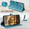 Foreign trade tree of life embossing is suitable for Samsung S23PLUS mobile phone case card holder S22U clamshell leather case A14