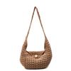 Lazy Wind Knitted Hollow Woven Bag Niche Design Seaside Vacation Leisure Dumplings Shoulder Bag Messenger Bag