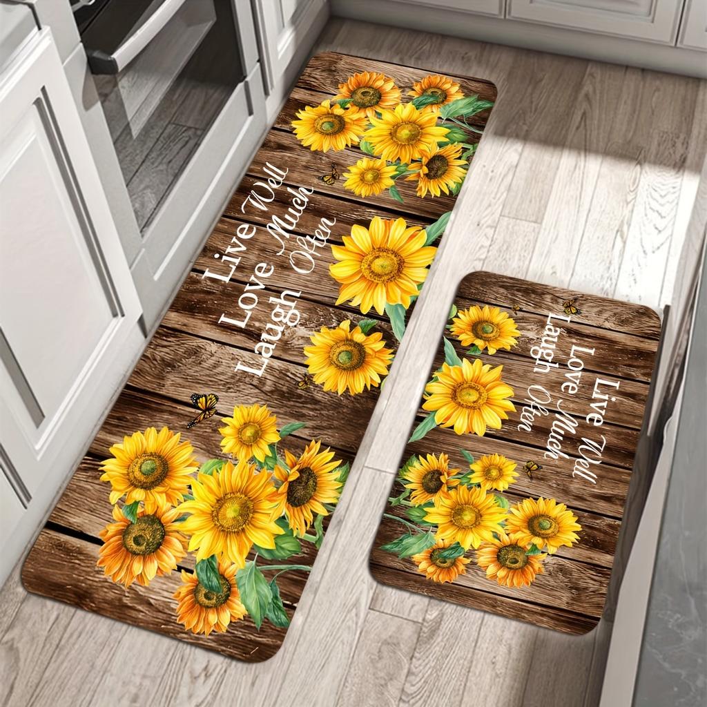 1PC Checkerboard Pattern Kitchen Rugs Non-Slip Door Mats Pop Design Living Room Rugs Bath Mat Carpet for Home Sink Laundry Decor