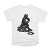 Herren Casual Hemden Kurzarm KATZE RETRO MUSIK Weiße T-Shirts Übergroße T-Shirts