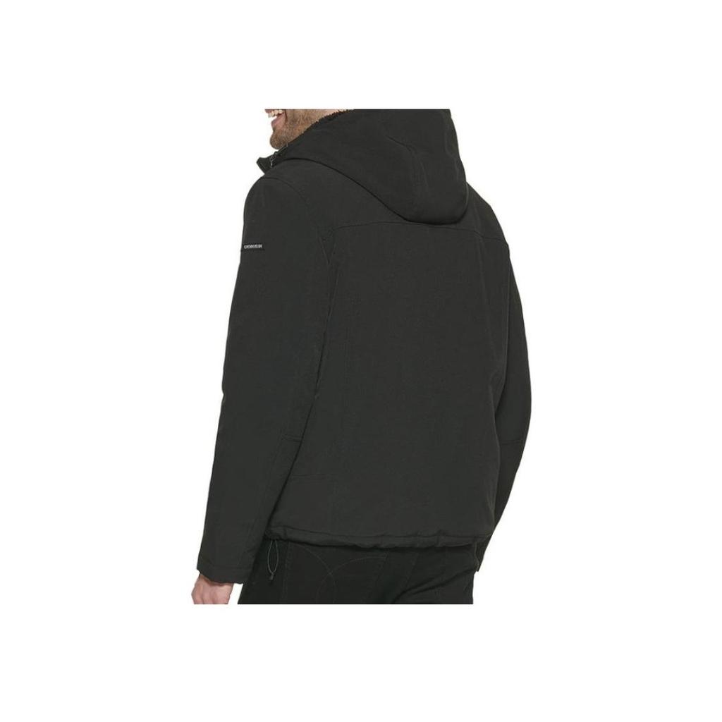Calvin Klein Zipper Hooded Solid Color Casual Cotton Jacket Men Jacket Dark-Blue CM105270-IRO