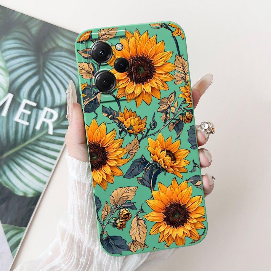 For Xiaomi Poco X5 Pro Case Cool Fashion Flower Sunset Soft Silicone Soft Protection Cover For Xiaomi Poco X5 X 5 X5Pro 5G Funda